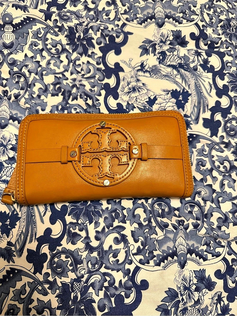 Tory Burch Brown Zip-Around Wallet